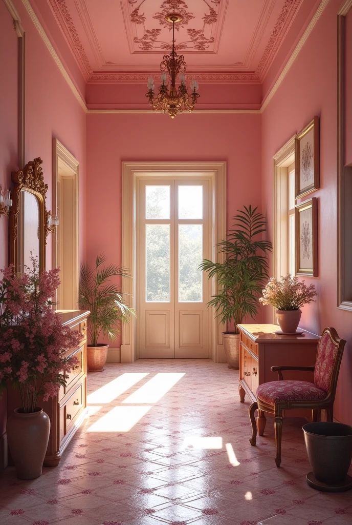 Une entrée rose Cosy